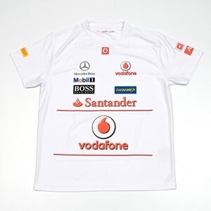 McLaren T-Shirt L Vodafone Mclaren Mercedes F1 Team Sponsor Tee Hamilton Alonnso